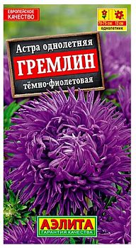 Цветы Астра Гремлин темно-фиолетовая ц/п Аэлита*29