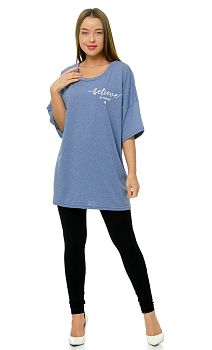 Футболка Ж. ДАРЬЯ М388 OVERSIZE кулирка (110)