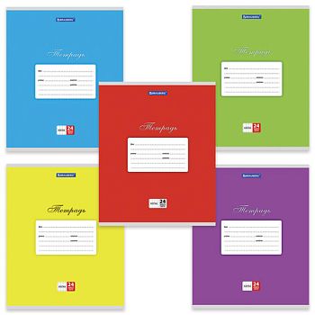 Тетрадь 24 листа клетка "Классика Ассорти" BRAUBERG картонная обложка 20шт