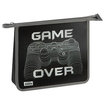 Папка для тетр 2отд  А5 ArtSpace "Game Over" пластик на молнии