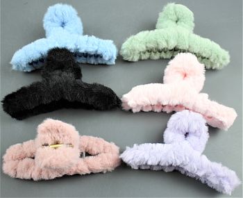 Заколка Краб средний Меховой,форма8 ААА-2376В 1/12