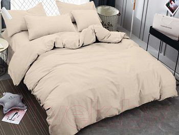 КПБ полисатин однотонный Аэлита 1.5сп Aura Beige г/м2