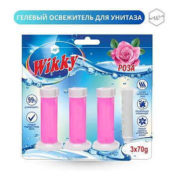 Блок освежитель д/унитаза Wikky стик Роза 3шт 36мл /72шт