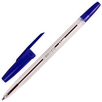 Ручка шариковая "Line" BRAUBERG синяя прозр.корпус 0,5мм/50шт