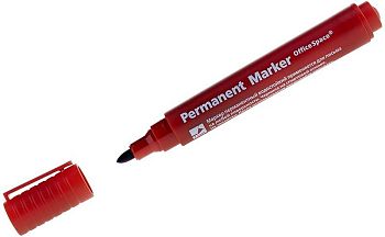 Маркер перманентный 8004 красный 2мм пулевидный 12 штук