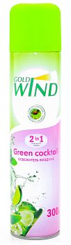 Освежитель "GOLD WIND" Зеленый коктейль 300мл/12шт