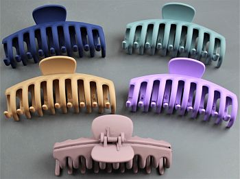 Заколка Краб больш Гребешок цветной,пласт MIR-81 1/12