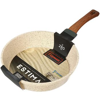 Сковорода 28см Гурман Estima а/п бежевая ГМ2801 ЭБИ