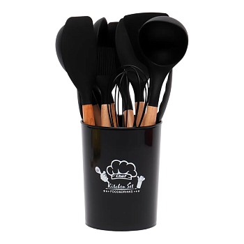 Набор столовых принадлежностей 12предметов черный 1/20