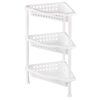 Этажерка 3-х секционная угловая (белая) М6471 1/6