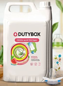 Средство для посуды эко-пенка Dutybox Арбуз и зеленый чай 5л + емкость в подарок 1/?