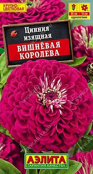 Цветы Цинния Вишневая королева, ц/п Аэлита *29