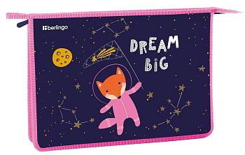 Папка для тетрадей 1 отделение А4 Berlingo "Fox Dream" 340*245*40 пластик на молн 42073