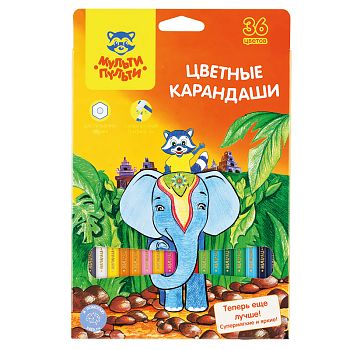 Карандаши 36цв "Енот в Индии" заточ., карт.СР_10823 1/?