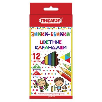 Карандаши  6 цветов "ЭНИКИ-БЕНИКИ" ПИФАГОР 1/16