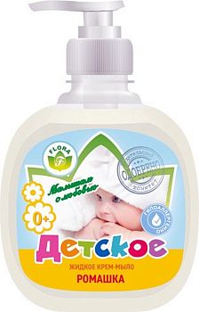 Мыло жидкое крем Детское Ромашка 1 литр (дозатор) 1/12шт