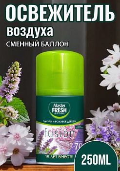 Освежитель Master FRESH Пачули и розовое утро сменный балон 250мл 1/12