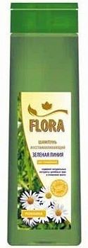 Шампунь Зеленая линия FLORA Ромашка для сухихих и поврежденных волос 400мл 1/12шт