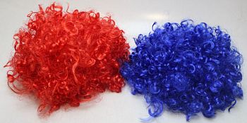 Парик новогодний цветной 12шт.короткий