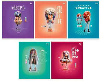 Тетрадь 60л КЛЕТ "Fashion creative" по 5шт Т5ск60_лг 59377