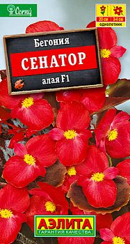 Цветы Бегония Сенатор алая F1 вечноцветущ ц/п Аэлита *29