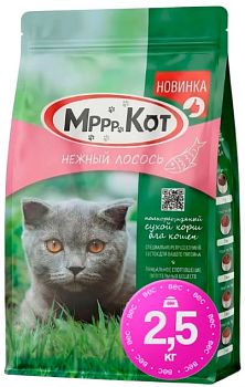 Корм для кошек Mr.Cat "нежный лосось" 2,5кг 1/4 Средний