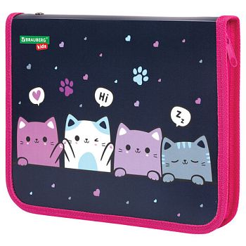 Папка для тетр 1отд  А5 Brauberg kids Anti-gravity пластик на молнии