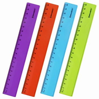 Линейка 20см пластик,тониров. Brauberg "FRUITY" 210766 1/?