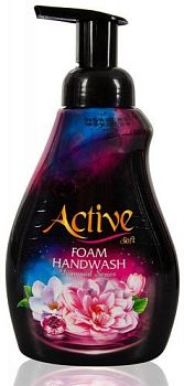 Мыло жидкое пенка ACTIVE Иран "Черный бриллиант" 500мл с доз. (5626) 1/12