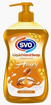 Мыло жидкое SVO "Мед-молоко" 500мл (1769) 1/12шт