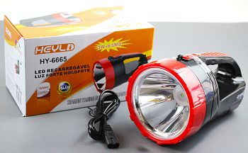 Фонарь аккум. HY-6665 1LED (с ручк + днев.свет) 1/15