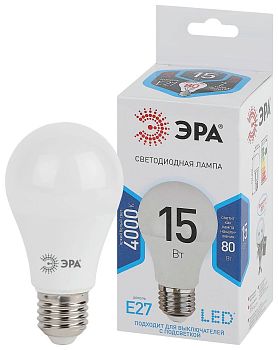 Лампа светодиодная ЭРА ЛОН А60-15W-840-Е27 2067 10/10