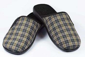 Тапочки М. дом. Фтора 800(ШОТЛАНДКА) закр.нос р.40-45 6п *