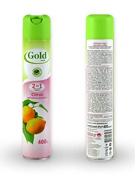 Освежитель "GOLD WIND" Цитрус 400мл/12шт