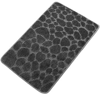 Коврик для ванной 50*80см Камни Black черный S010