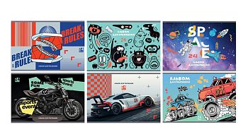 Альбом для рисования 24 листа А5 " Mix.Мальчики " 