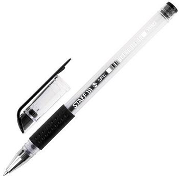 Ручка гелевая STAFF EVERYDAY GP-192" черная 0.5мм/12шт 