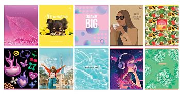 Тетрадь 48 листов клетка "Микс-10 Девочки" Т5ск48 59401