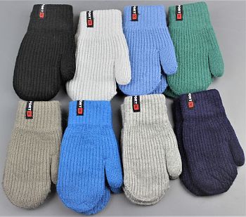 Варежки подр. КАТЮША 2007 мал. ангора однотонные 12/384