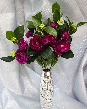 Камелия с листьями 5голов 45см 1/20