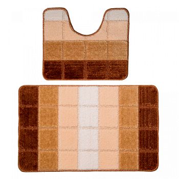 Коврик набор 50*80 50*40 DKTX Comfort Quadro 10мм кремовый 1/25 Коврик набор 50*80 50*40 DKTX Comfort Quadro 10мм кремовый 1/25