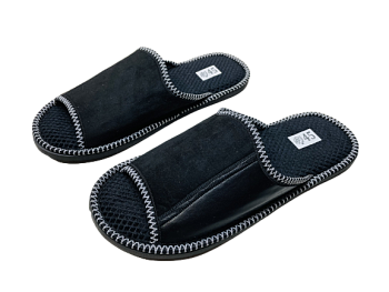 Тапочки М. дом. Манул ТМ-2б откр.нос вставка р.40-45 6п/30п * Тапочки М. дом. Манул ТМ-2б откр.нос вставка р.40-45 6п/30п *