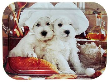 Поднос жестяной Собаки прямоугольный 246*328*15 1/20