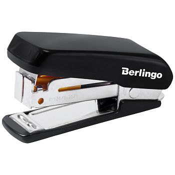 Степлер №24/6, 26/6 Berlingo"Comfort" до 20л.,пластиковый корпус,черный