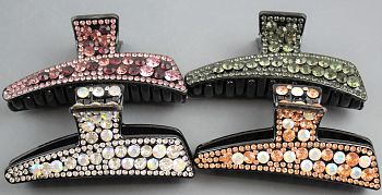 Заколка краб сред Камушки декор ААА-18В 1/12