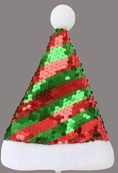Шапка Дед Мороза пайетки 12/120