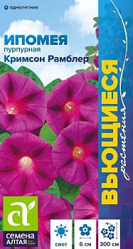 Цветы Ипомея Кримсон Рамблер/Сем Алт/цп 0,3 гр. Вьющиеся растения (2029)
