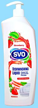 Средство для посуды SVO Клубника 1л С-5246 (0914) 1/12