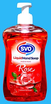 Мыло жидкое SVO "Роза" 500мл (9810) 1/12шт
