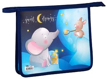 Папка для тетрадей 1 отделение  А5 ArtSpace"Sweet Dreams" 240*190*40 пластик на молнии 48917